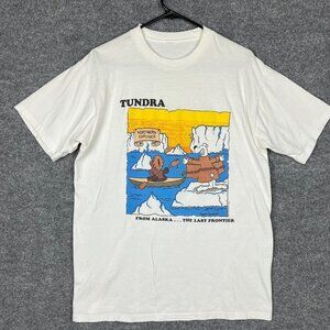VTG 90's Tundra Alaska The Last Frontier Comedy Funny Graphic‎ Shirt large